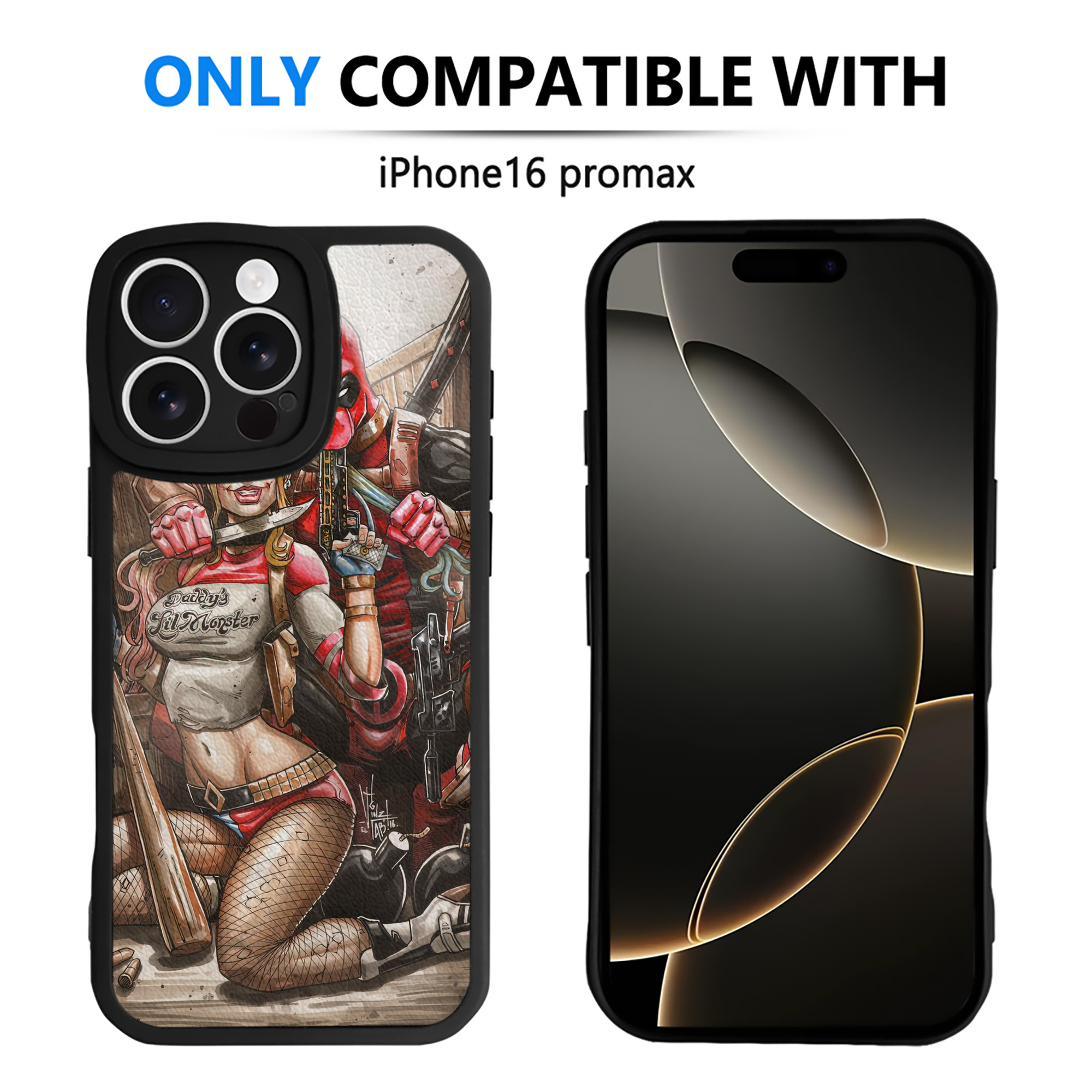 （画像用） Deadpool デッドプール 【iPhone 16シリーズ対応】シリコンスマホケース（レザー調） 材質：シリコン